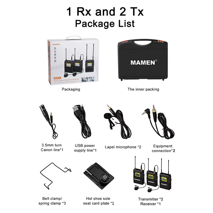 MAMEN Professional UHF Wireless Microphone