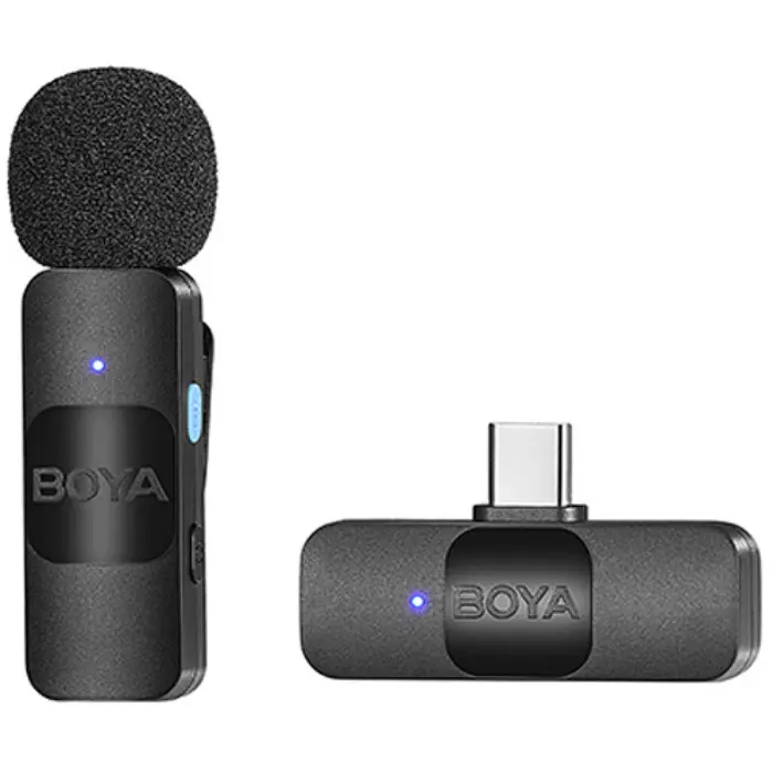 BOYA BY-V10 Ultracompact Wireless Microphone System with USB-C for Mobile (2.4 GHz)
