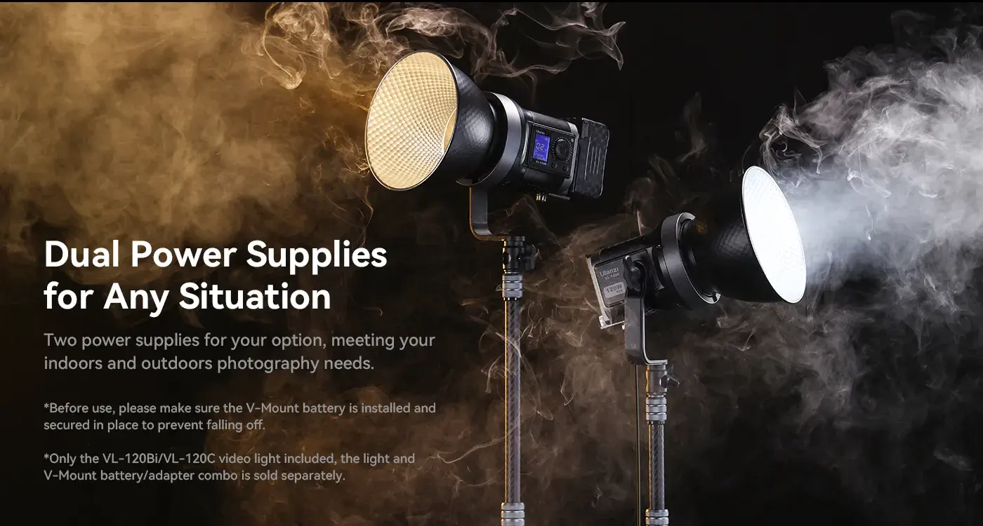 Ulanzi VL-120Bi 120W V-Mount COB Video Light