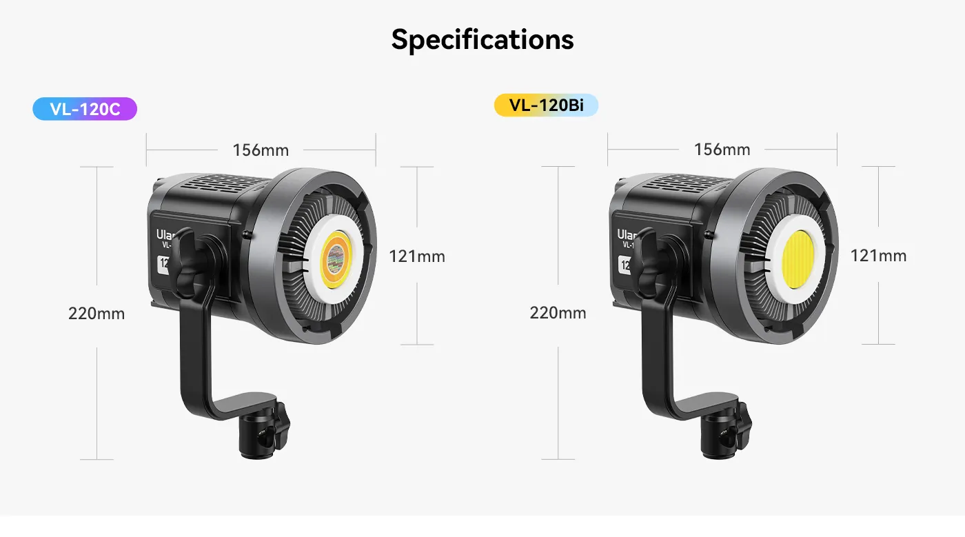 Ulanzi VL-120Bi 120W V-Mount COB Video Light