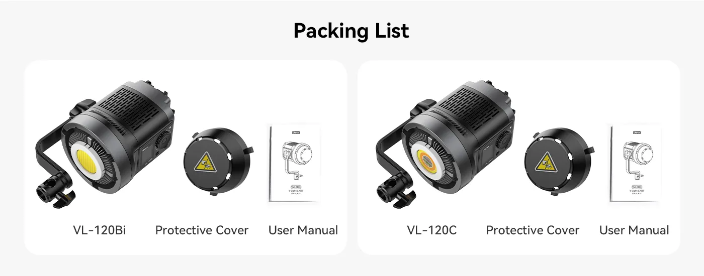 Ulanzi VL-120Bi 120W V-Mount COB Video Light