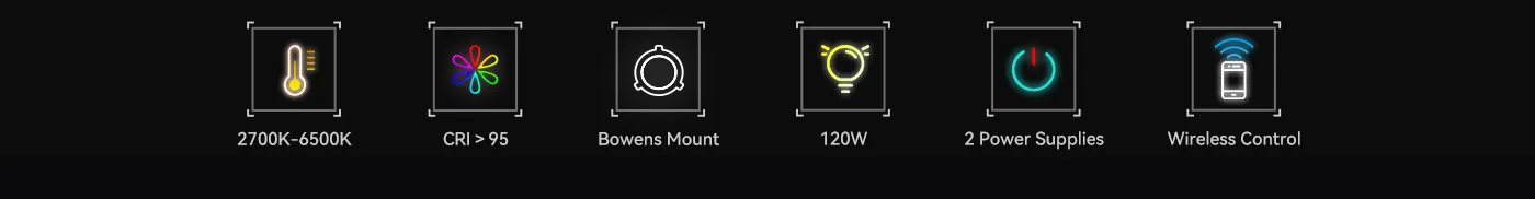 Ulanzi VL-120Bi 120W V-Mount COB Video Light
