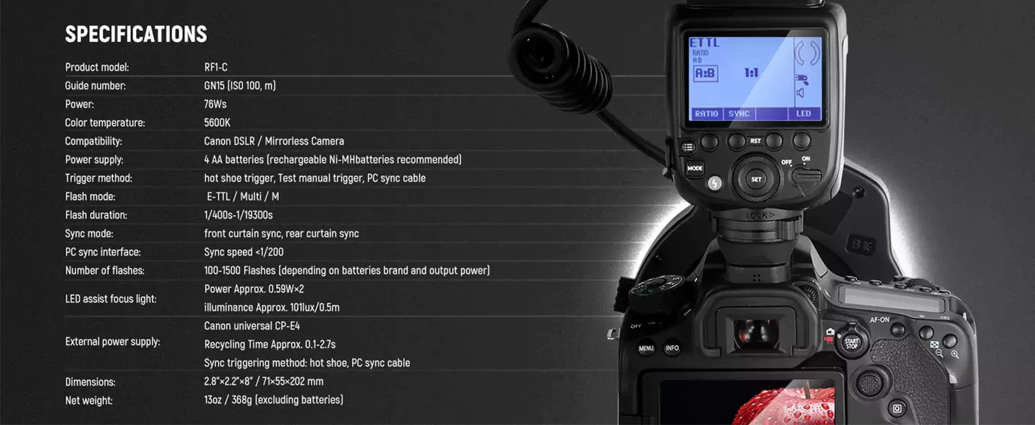 Neewer RF1 Macro Ring Flash
