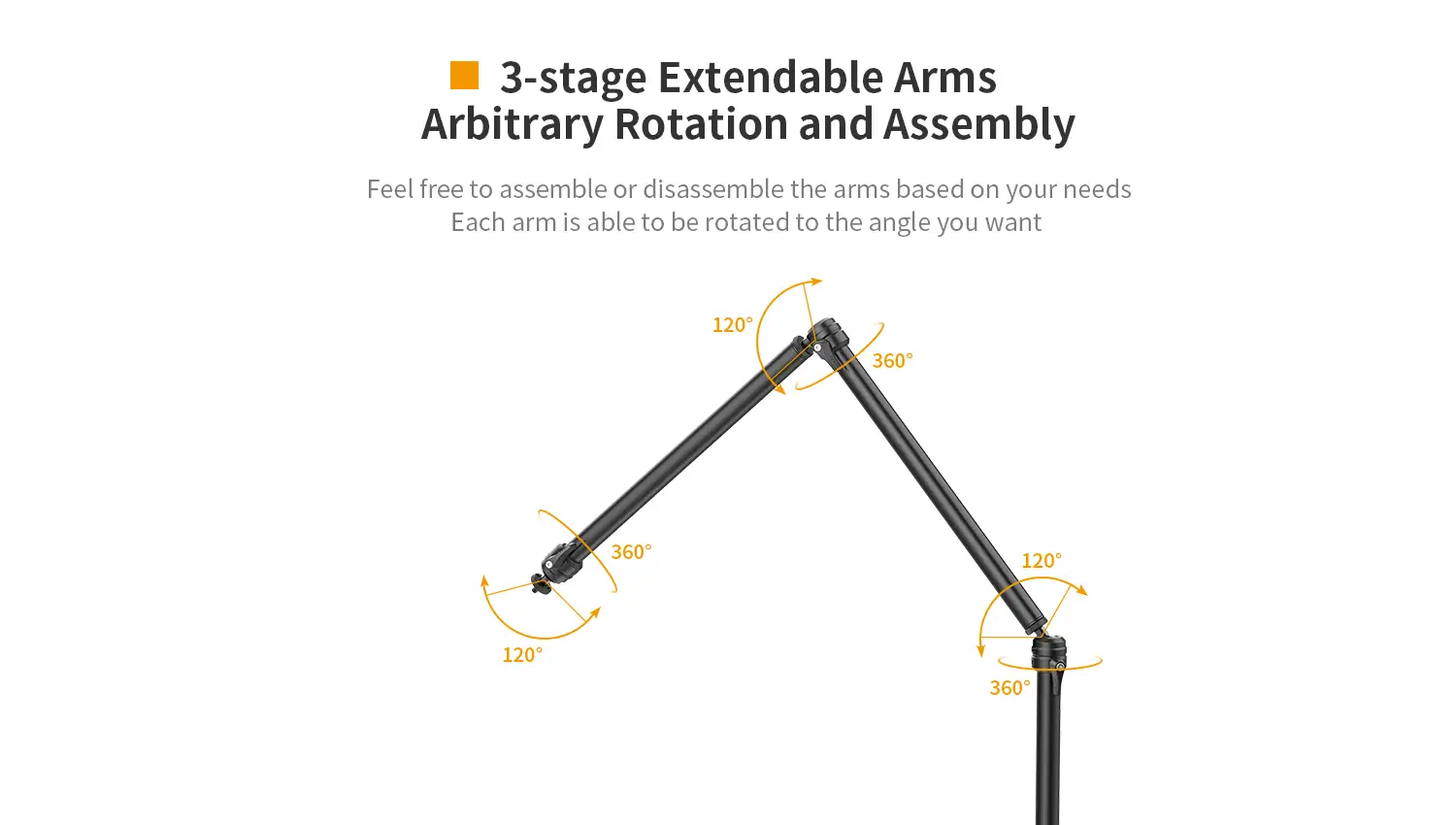 Ulanzi LS08 Flexible Overhead Camera Mount Desk Stand